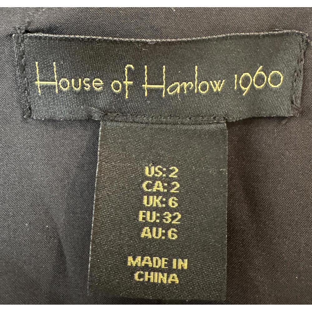 House of Harlow 1960 Gray Checkered Cropped Top Vest Size 2 - Picture 5 of 5